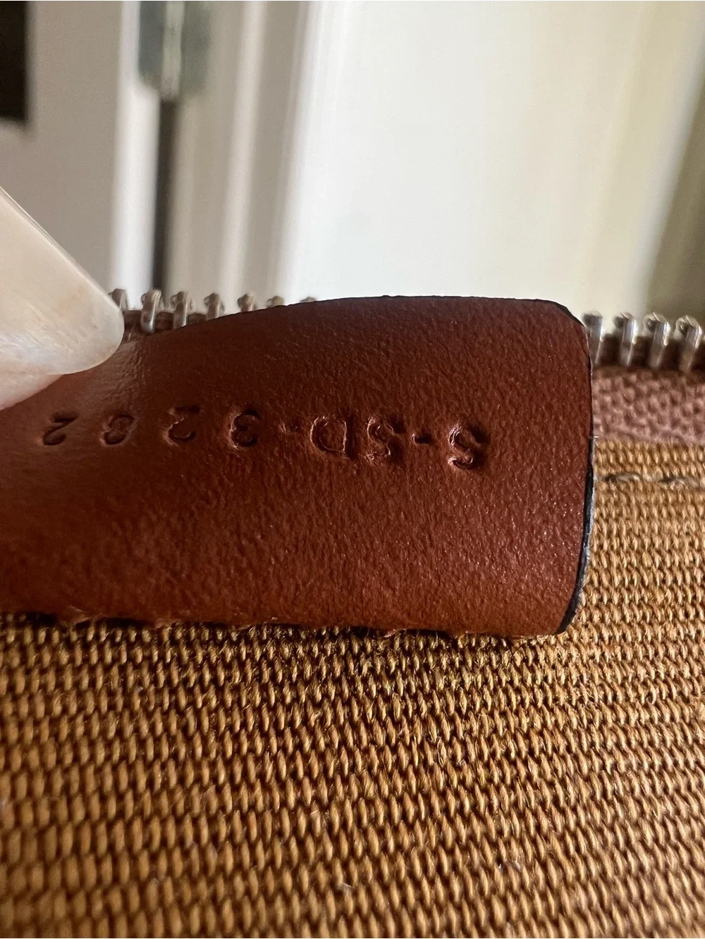 CELINE Triomphe Signature-Pattern Zip Card Holder in Black and Brown